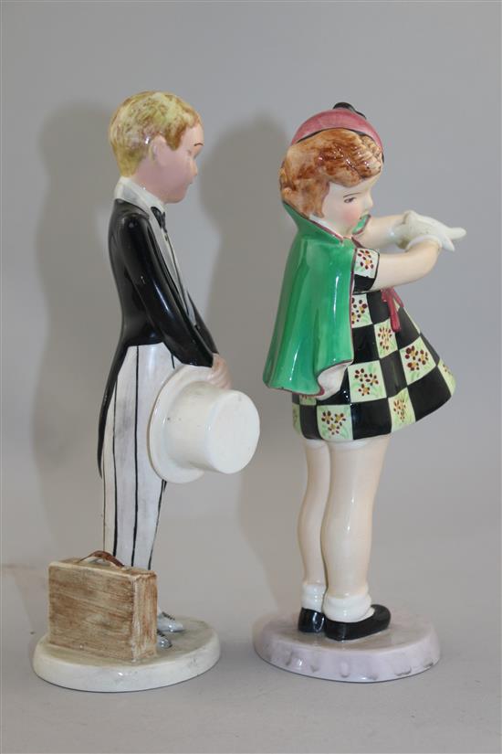 Two Goldscheider pottery figures, 1940/50s, 21.5cm